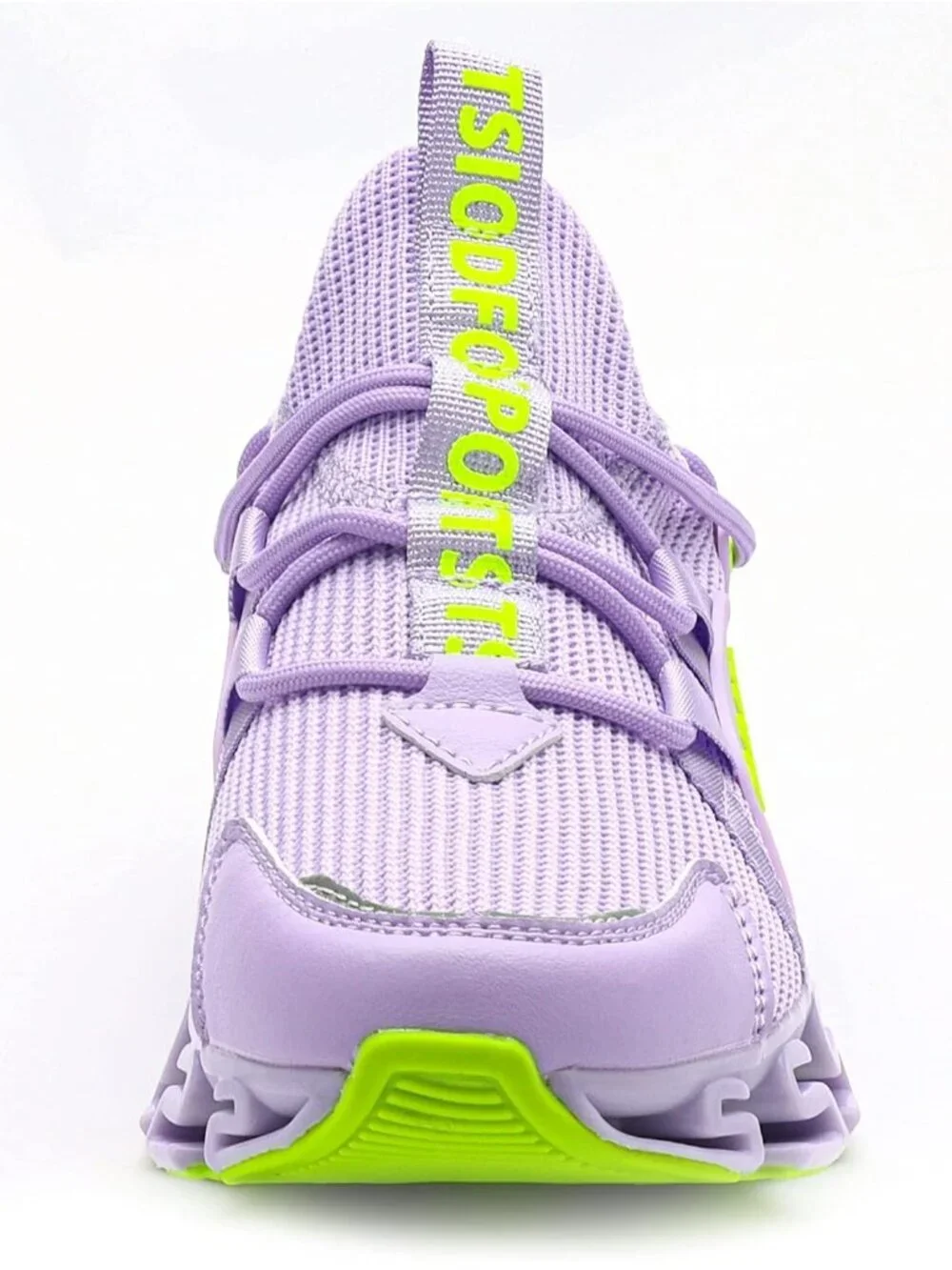 Women's Purple Mesh Sneakers Athletic Running Walking Shoes Lace-up